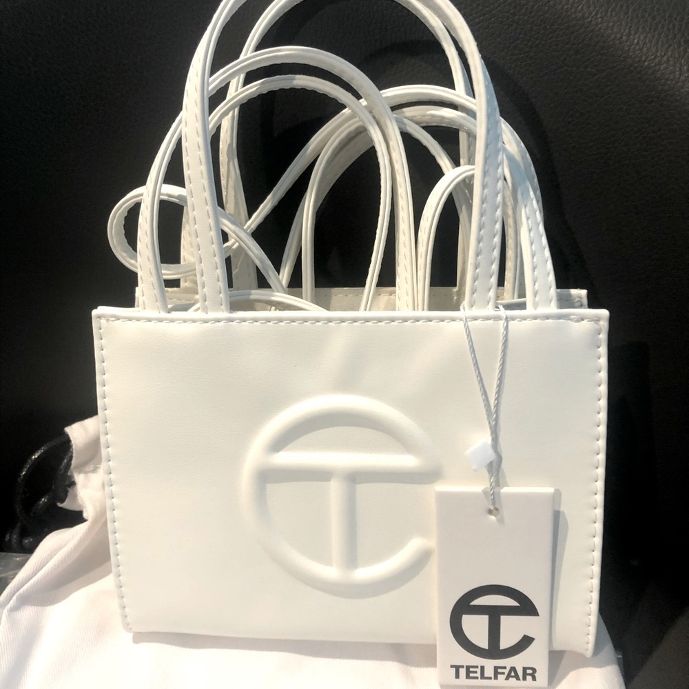 🚫SOLD BNWT WHITE TELFAR SMALL SHOPPER TOTE BAG🤍